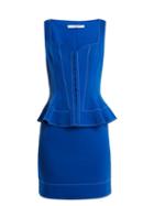 Matchesfashion.com Givenchy - Sweetheart Neck Peplum Waist Dress - Womens - Blue