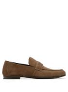 Matchesfashion.com Bottega Veneta - Intrecciato Suede Loafers - Mens - Brown