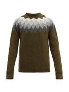 Matchesfashion.com Officine Gnrale - Bohus Knitted Wool Sweater - Mens - Khaki