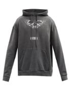 Matchesfashion.com Ksubi - Mayhem Biggie Cotton Hooded Sweatshirt - Mens - Dark Grey