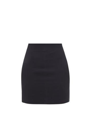 Nensi Dojaka - High-rise Crepe Skirt - Womens - Black