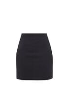 Nensi Dojaka - High-rise Crepe Skirt - Womens - Black