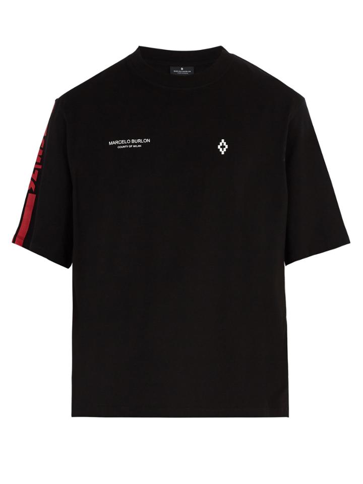Marcelo Burlon Wings Barcode-print Cotton T-shirt