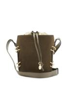 Matchesfashion.com See By Chlo - Alvy Ring-embellished Suede And Leather Bucket Bag - Womens - Khaki