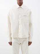 Jacquemus - Papier Topstitched Cotton-canvas Shirt - Mens - Off White