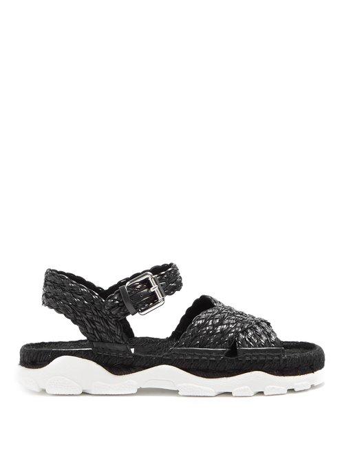 Matchesfashion.com Stella Mccartney - Woven Rope Espadrille Sandals - Womens - Black