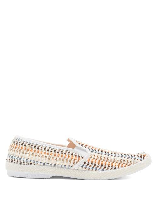 Matchesfashion.com Rivieras - Nice Matin Woven Canvas Loafers - Mens - Multi