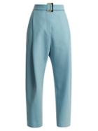 Matchesfashion.com Ellery - Kool Aid Waist Belt Stretch Canvas Trousers - Womens - Light Blue