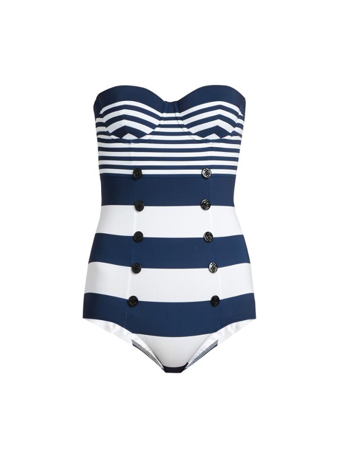 Dolce & Gabbana Stripe-print Balconette Swimsuit