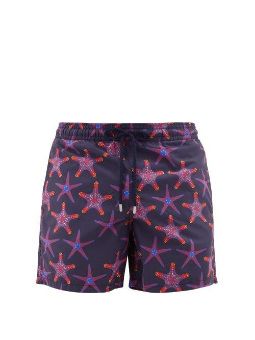 Matchesfashion.com Vilebrequin - Moorea Starfish-print Swim Shorts - Mens - Navy Multi