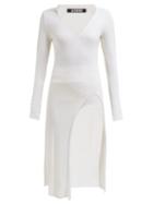 Matchesfashion.com Jacquemus - Sheer Side Slit Stretch Knit Dress - Womens - White