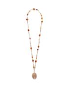 Matchesfashion.com Jade Jagger - Diamond, Citrine, Pearl & 18kt Gold Necklace - Womens - Yellow