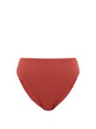 Matchesfashion.com Jade Swim - Incline Ribbed High-rise Bikini Briefs - Womens - Burgundy