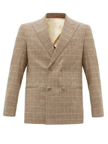 Matchesfashion.com Nanushka - Malvin Houndstooth-check Tweed Blazer - Mens - Brown Multi