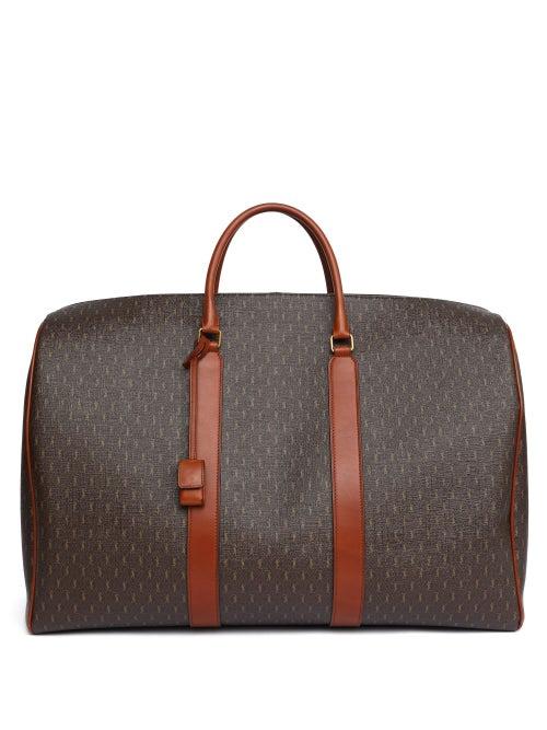 Saint Laurent - Ysl-monogram Coated-canvas Holdall - Mens - Dark Brown
