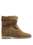 Matchesfashion.com Isabel Marant - Crisi Suede Ankle Boots - Womens - Beige