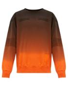 Matchesfashion.com Ambush - Ombr Cotton-jersey Sweatshirt - Mens - Black Orange
