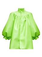 Matchesfashion.com Balenciaga - Balloon-sleeve Faux-leather Coat - Womens - Green