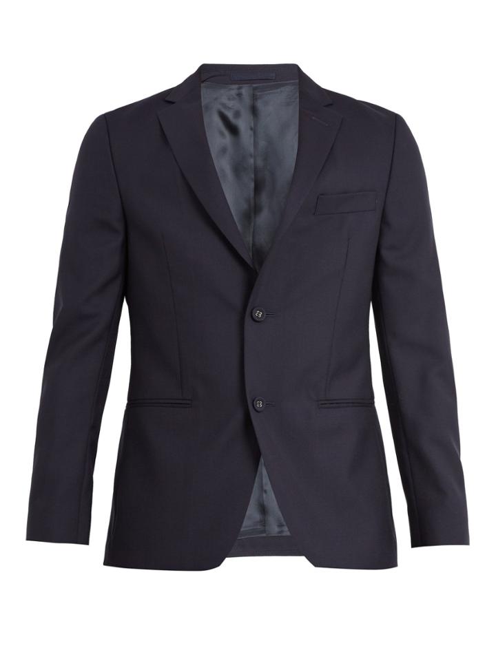 Officine Générale Single-breasted Notch-lapel Wool Blazer