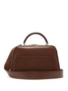 Matchesfashion.com Valextra - Serie S Medium Smooth Leather Shoulder Bag - Womens - Dark Brown