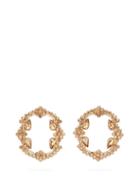 Matchesfashion.com Etro - Crystal Embellished Hoop Earrings - Womens - Gold