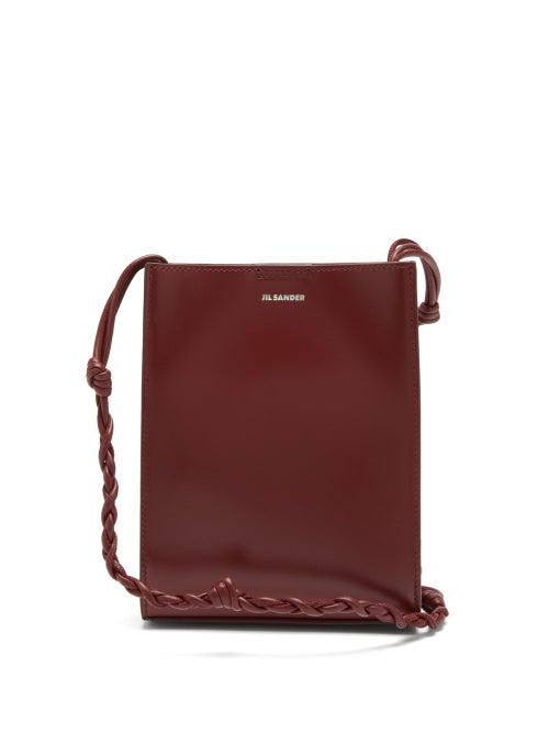 Matchesfashion.com Jil Sander - Tangle Small Knotted-strap Leather Cross-body Bag - Womens - Burgundy