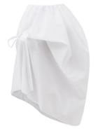 Cecilie Bahnsen - Fumie Asymmetric Cloqu Midi Skirt - Womens - White