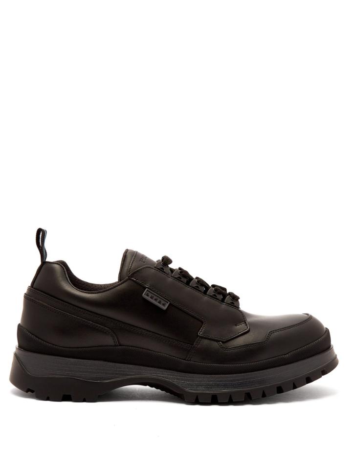 Prada Exaggerated-sole Leather Shoes