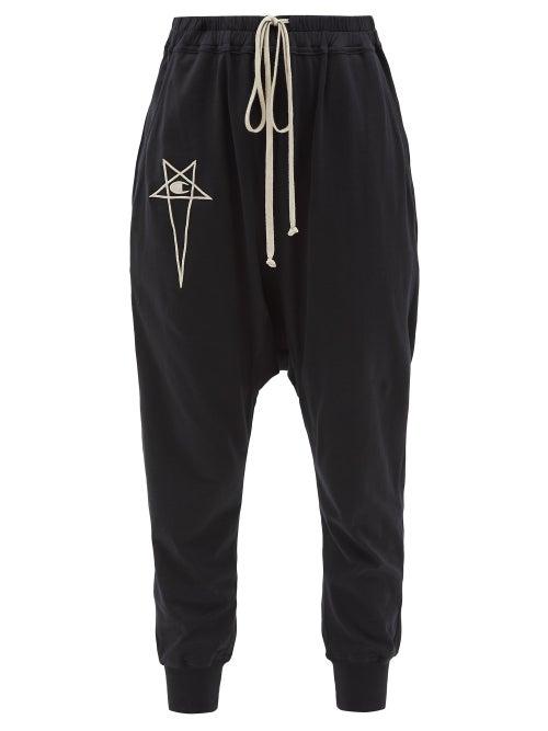 Rick Owens - Prisoner Cotton-jersey Track Pants - Womens - Black