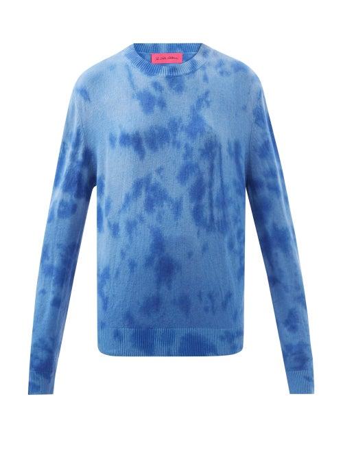 The Elder Statesman - Glacier Tranquillity Cashmere Sweater - Womens - Blue Multi