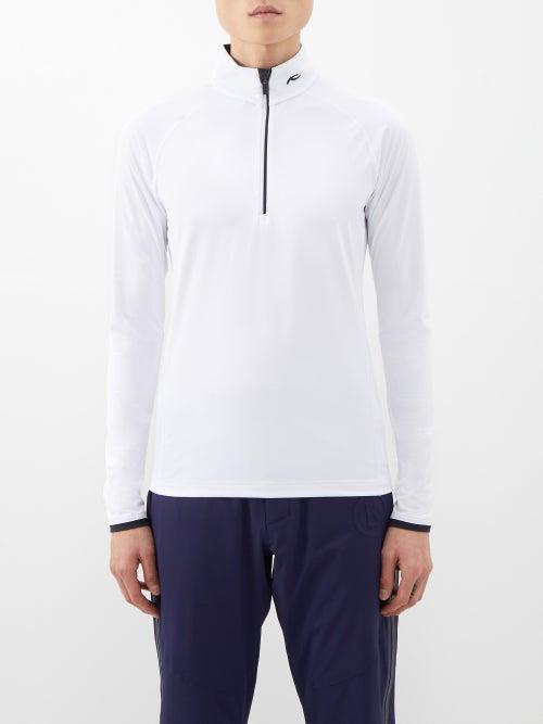 Kjus - Feel Half-zip Mid-layer Jersey Top - Mens - White Black