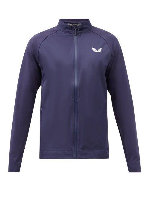 Castore - Logo-print Zipped Soft-shell Jacket - Mens - Navy