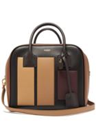 Matchesfashion.com Burberry - Cube Appliqu Leather Bowling Bag - Womens - Black Multi