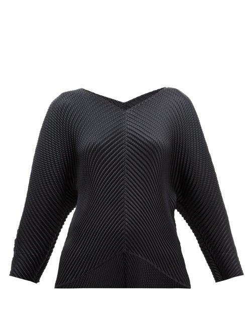 Matchesfashion.com Issey Miyake - Glow Tech Pleated Top - Womens - Black