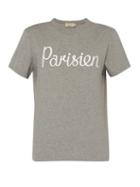 Matchesfashion.com Maison Kitsun - Parisien Cotton T Shirt - Mens - Grey