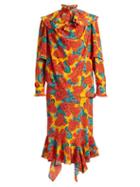 Matchesfashion.com Jw Anderson - Paisley Print Silk Midi Dress - Womens - Orange Multi