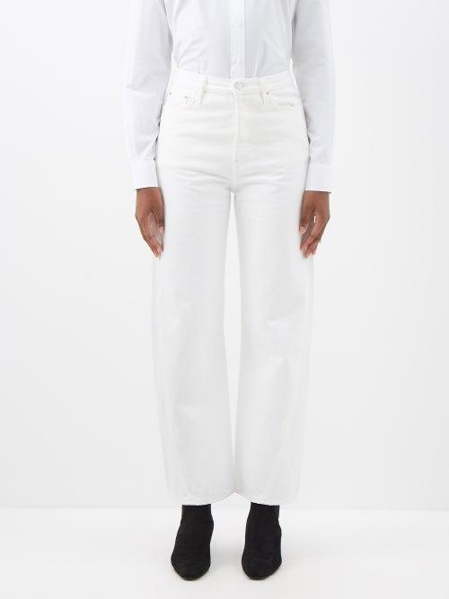 Toteme - Twisted Seam Straight-leg Jeans - Womens - Off White