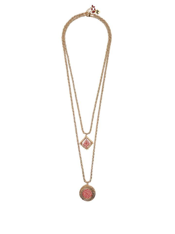 Rosantica By Michela Panero Ciucciue Double Ceramic-tile Necklace