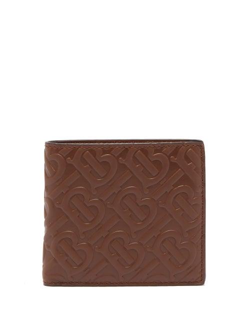 Matchesfashion.com Burberry - Logo Embossed Leather Bi Fold Wallet - Mens - Brown