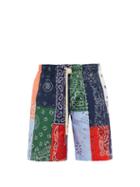Matchesfashion.com Loewe - Bandana Cotton Shorts - Mens - Multi
