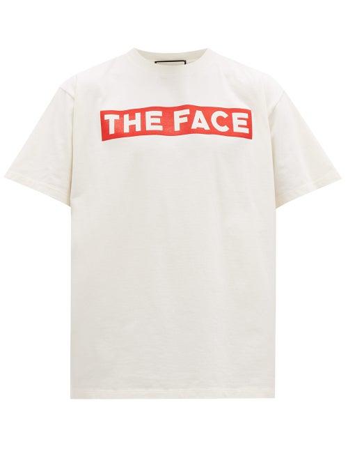 Matchesfashion.com Gucci - Oversized Logo Print Cotton Jersey T Shirt - Mens - White