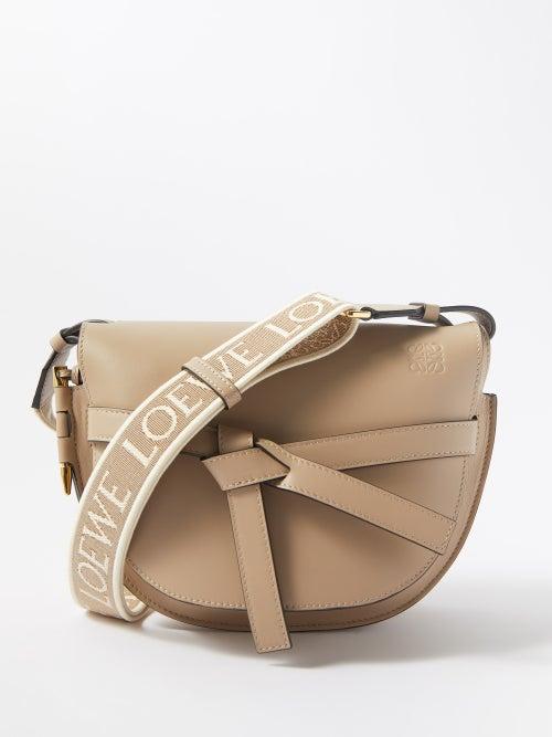 Loewe - Gate Small Leather Cross-body Bag - Womens - Beige