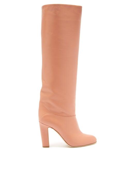 Paris Texas - Kiki Leather Knee-high Boots - Womens - Dusty Pink
