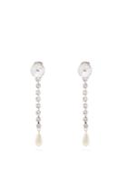 Miu Miu Crystal And Faux-pearl Drop Clip-on Drop Earrings