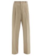 Matchesfashion.com Umit Benan B+ - Pleated Wool-blend Twill Trousers - Mens - Beige