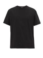 Matchesfashion.com Versace - Embroidered Medusa Logo Cotton T Shirt - Mens - Black