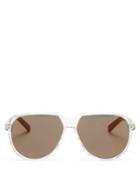 Matchesfashion.com Dior - Dioressential Aviator Acetate Sunglasses - Mens - Clear