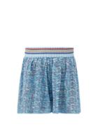 Matchesfashion.com Missoni Mare - High-rise Striped Lurex-jacquard Shorts - Womens - Multi