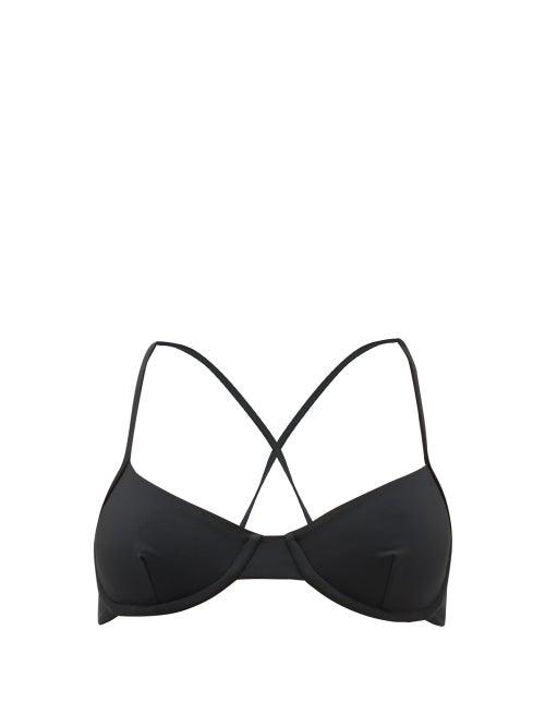 Matchesfashion.com Mara Hoffman - Mazlyn Cross-back Underwired Bikini Top - Womens - Black