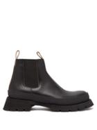 Matchesfashion.com Jil Sander - Leather Tread Sole Chelsea Boots - Mens - Black